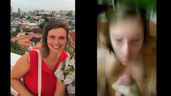 Cute and submissive Belgian brunette exposed in begging for cum on her face