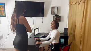 I fuck my boss’s wife hard until I make her cum and I show her that she is a lesbian